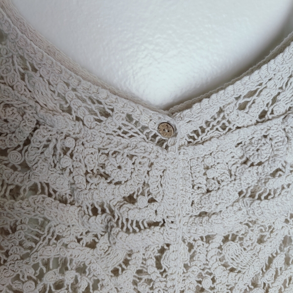 NWT Universal Thread Crochet Knit French Sleeve Ruffle Collar Cardigan, L - Picture 4 of 12